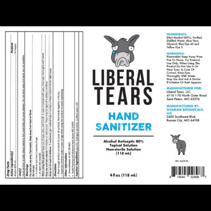 Liberal Tears Hand Sanitizer 4oz | 72 PACK - Image 3