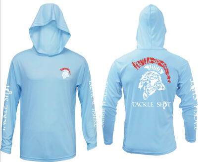 Tackle Shit Adult Xtreme-Tek Long Sleeve Hood-Ice Blue