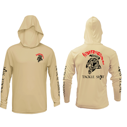 Tackle Shit Adult Xtreme-Tek Long Sleeve Hood-Sand