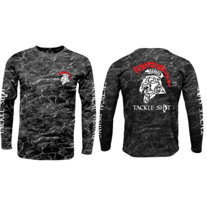 Tackle Shit Spartan Fish Head Adult Mossy Oak Elements XT Long Sleeve Shirt-Blacktip