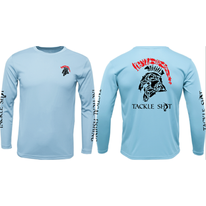 Tackle Shit Spartan Fish Head Men's Xtreme-Tek Long Sleeve Shirt-Ice Blue