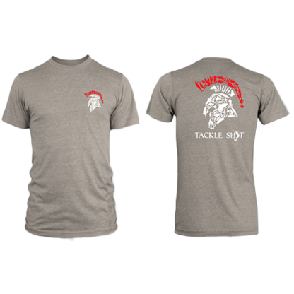 Tackle Shit Spartan Fish Head T-Shirt-Sand