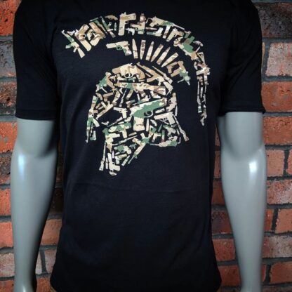 Tactical Spartan Helmet Tactical Shit Black T-Shirt-MultiCam Camo