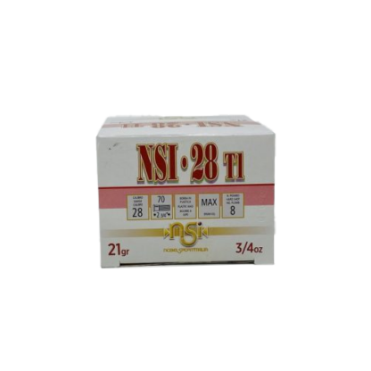 NobelSport Italia T1 28 Gauge 2.75", #8, 3/4oz, 250rd Case