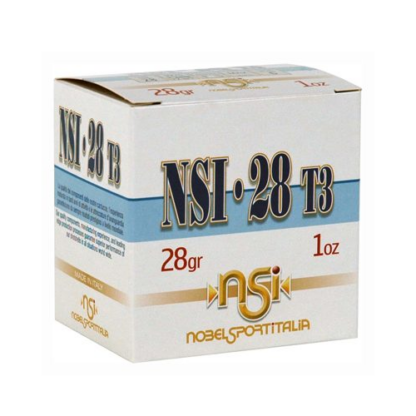 NobelSport Italia T3 28 Gauge 2.75", #8, 1oz, 250rd Case