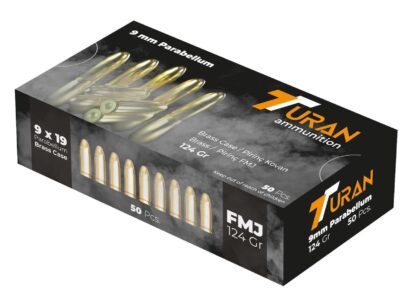 Turan 9mm 124gr FMJ 1000rd Case