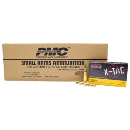 PMC X-TAC 5.56NATO Rifle Ammo - 62 Grain | LAP | Green Tip | M855 -1000rds Ships Free