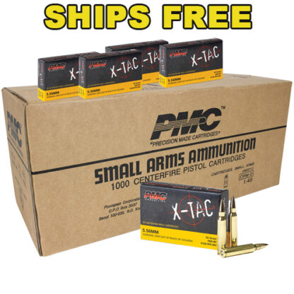 PMC X-TAC 5.56 NATO 55gr M193 FMJBT Ships Free!!!