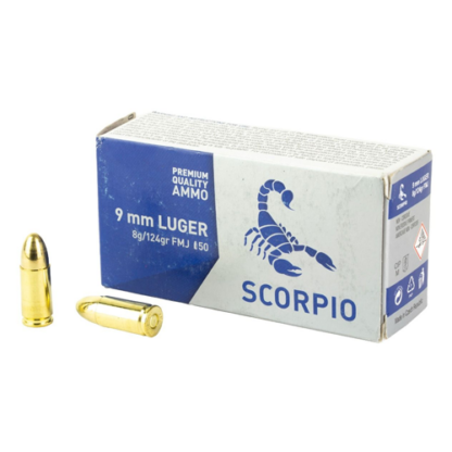 STV Technology Scorpio 9mm 124gr FMJ 1000 Rounds