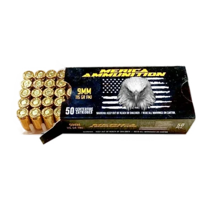 Merica Ammunition 9mm 115gr FMJ 1000rd Ships Free - Image 2