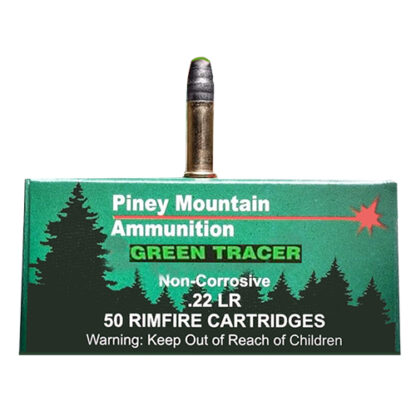 Piney Mountain Green Tracer Non Corrosive 22 LR 40gr Lead Round Nose 50rd Box