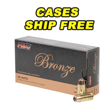 PMC Bronze 45 ACP 185gr JHP Cases Ship Free