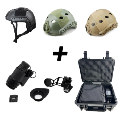 Jerry 14 1400+ White Gen 2 Monocular w/ Free Chase Bump Helmet (Non-Ballistic) Bundle