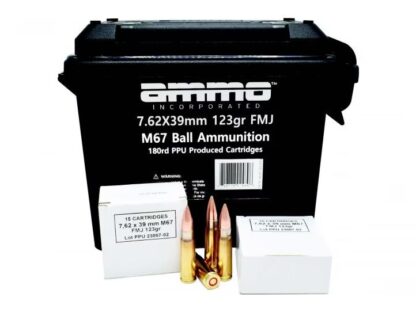 Ammo INC 7.62x39 123gr FMJ Brass Case 180rd Ammo Can SHIPS FREE!!