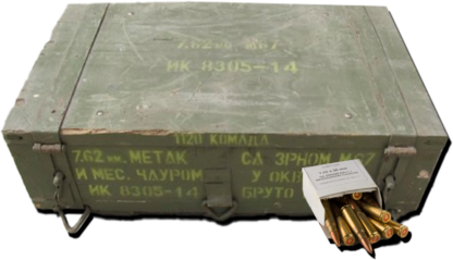 M67 - 7.62x39 124gr FMJ Yugo M67 BRASS CASE - Free Shipping on Crate!