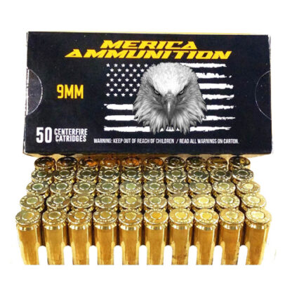 Merica Ammunition 9mm 115gr FMJ 1000rd Ships Free