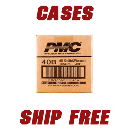 PMC Bronze 40 S&W 165GR JHP - Case Ships Free!