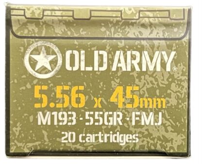 Old Army M193 5.56 NATO 55gr FMJ 540rd Case -Ships Free