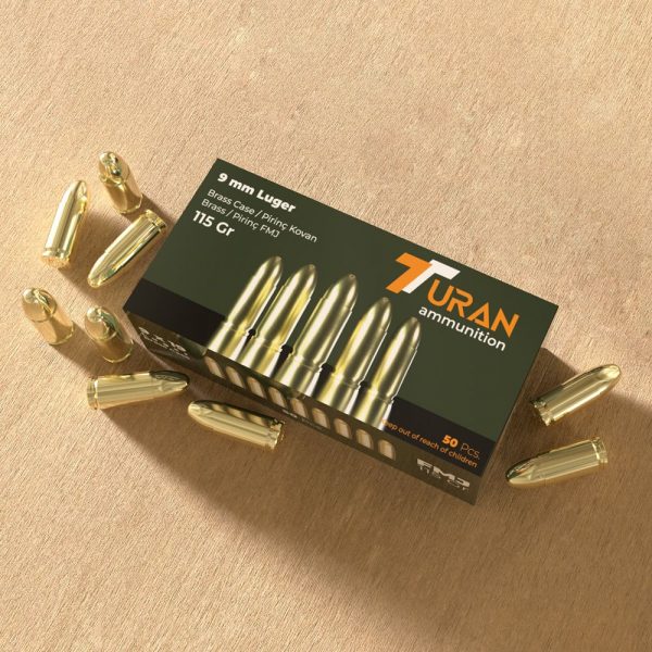 Turan 9mm 115gr FMJ 1000rd Case