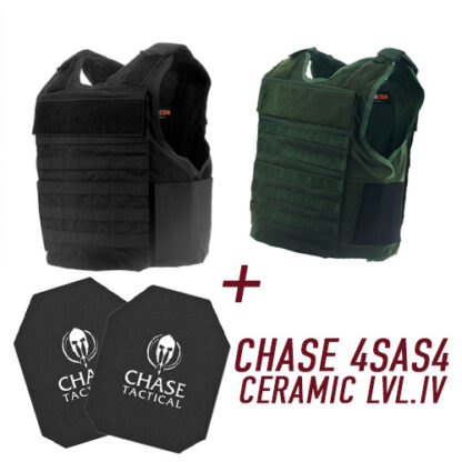 Highcom Trooper Tac XL Plate Carrier And 2 Chase LVL IV 4sas4 Plate Bundle