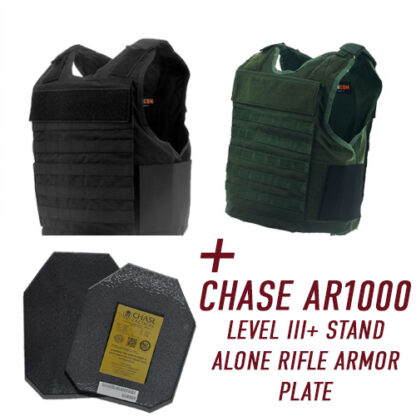 Highcom Trooper Tac XL Plate Carrier And 2 Chase LVL III+ AR1000 Plate Bundle