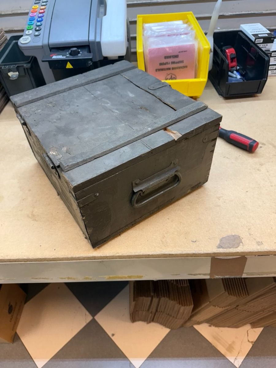 Czechoslovakian Army (Communist Era Surplus - Empty) Wooden Ammo Box - Army Green - Image 5