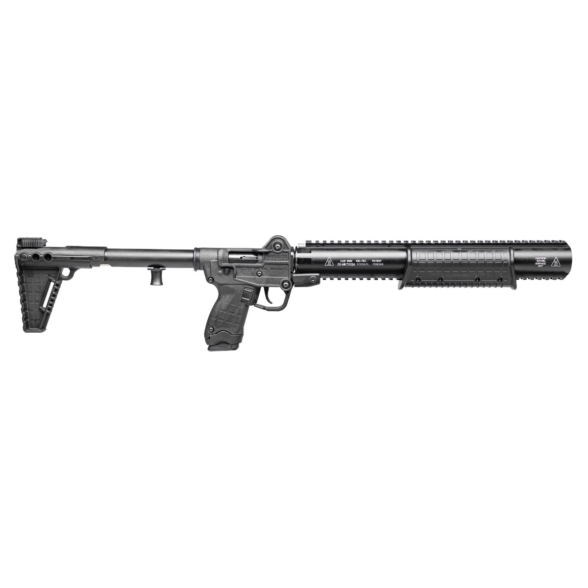 Kel-Tec SUB2000 CQB 9mm Integrally Suppressed Rifle, 16.25" Barrel, Glock 19 Magazine Compatible, 17 Rounds