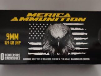 Merica Ammunition 9mm 124gr JHP 50rd Box - Buy 4, Get 1 Free!!