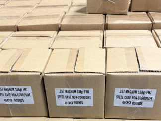 Tula .357 Magnum 158 Grain FMJ Steel Case Ammunition, Bulk Packed Non-Corrosive 600rd Case - Free Shipping!!